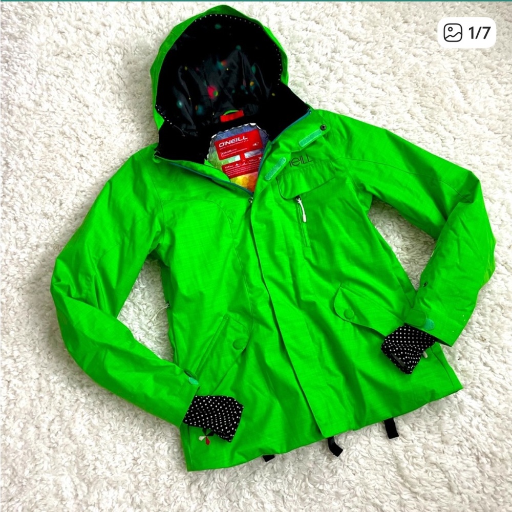 O'Neill Bright Green Ski Jacket - Picture 2 of 10